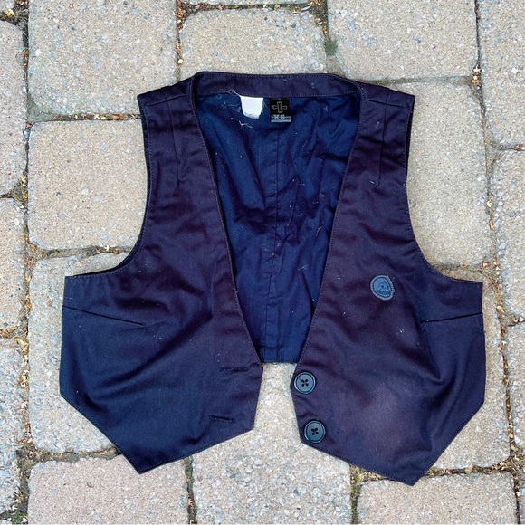 Cheap Monday Mini Vest Black with 2 Front Buttons (From 2010s) - Picture 3 of 5